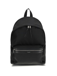SAINT LAURENT Saint Laurent Men City Backpack In Leather And Nylon