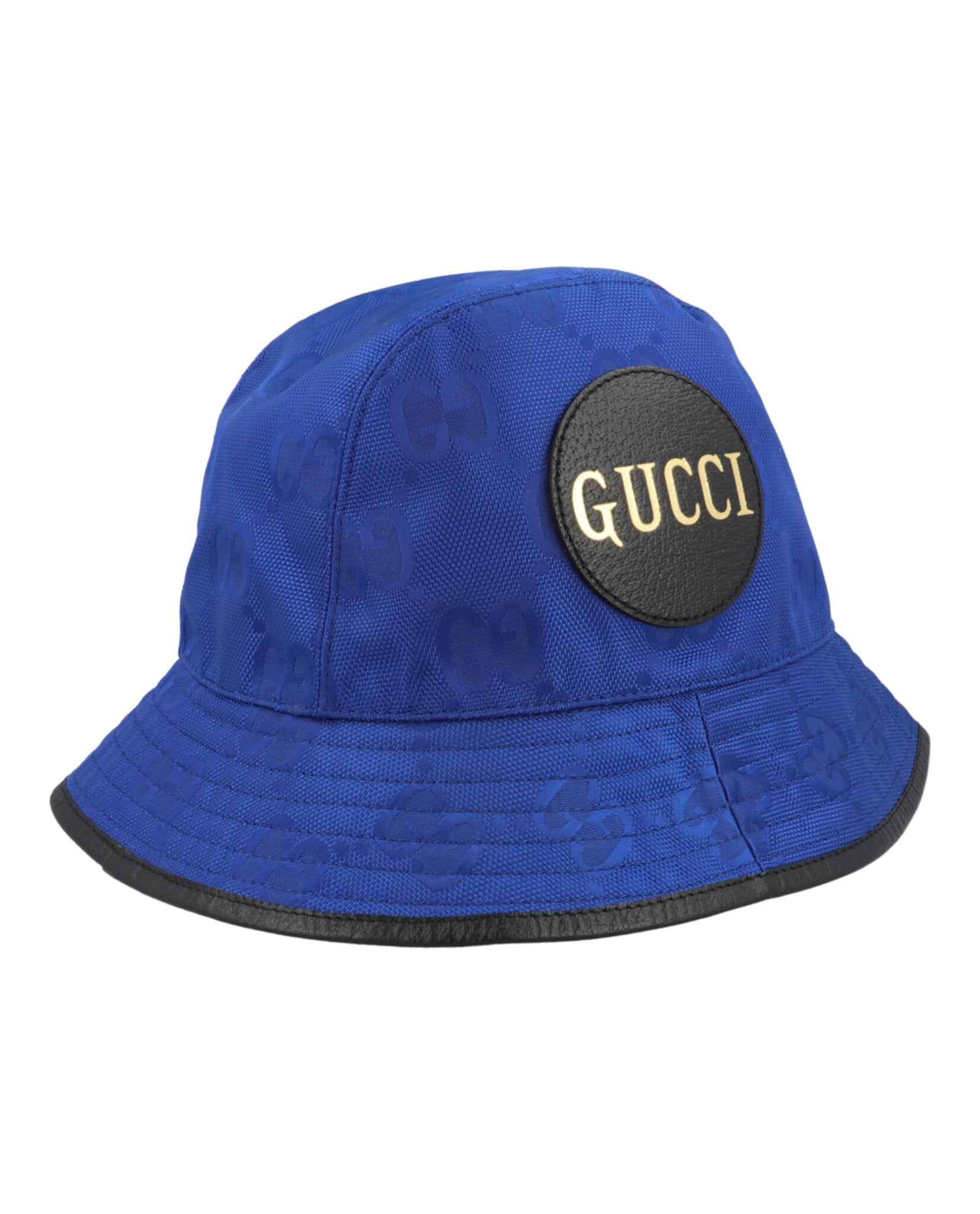 Gucci Mens GG Monogram Bucket Hat Royal Black