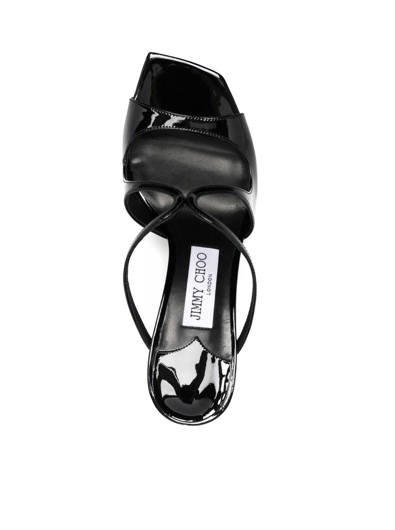 Jimmy Choo Women Anise 75Mm Shiny Leather Sandals
