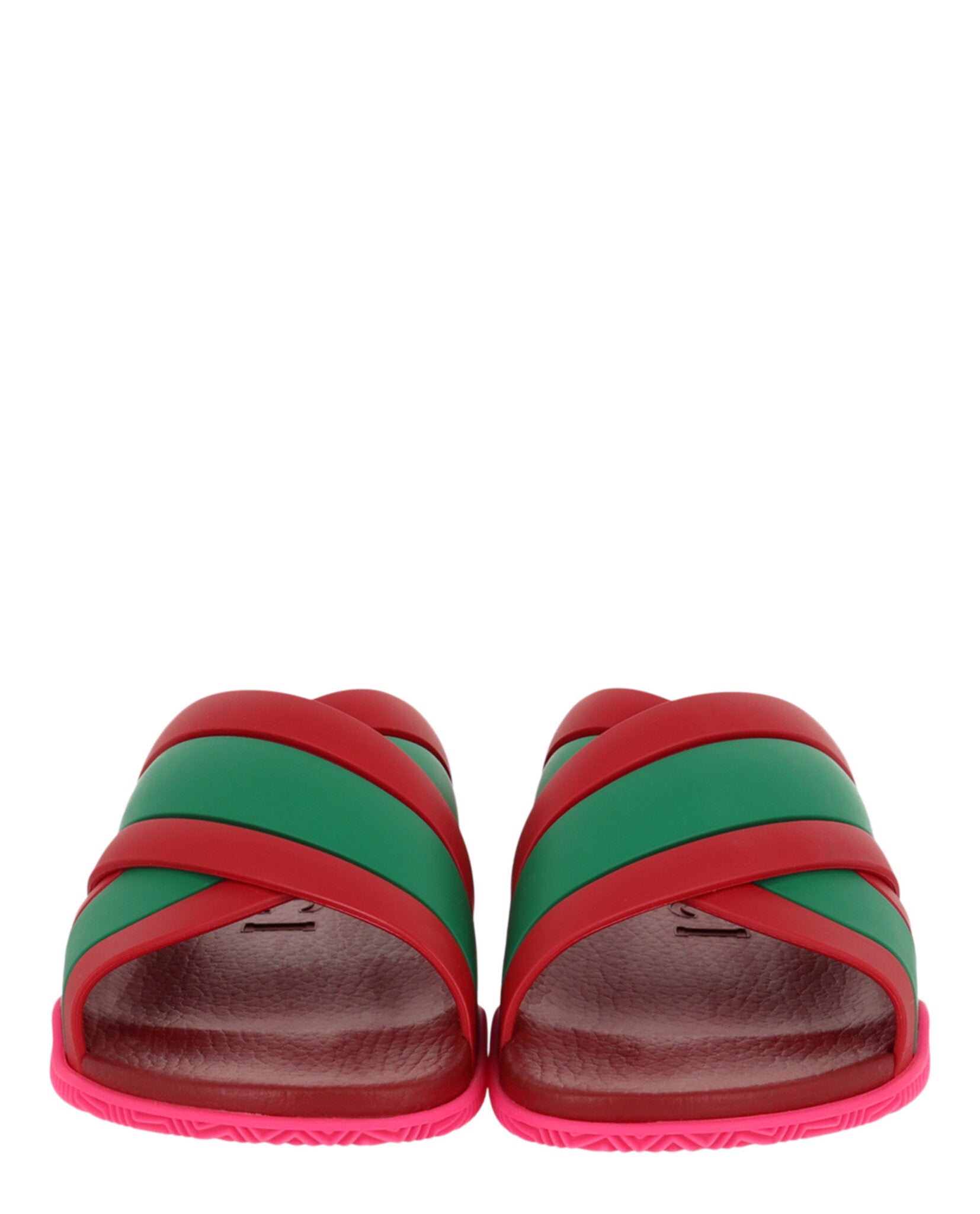 Gucci Womens Rubber Web Striped Sandals – Bluefly