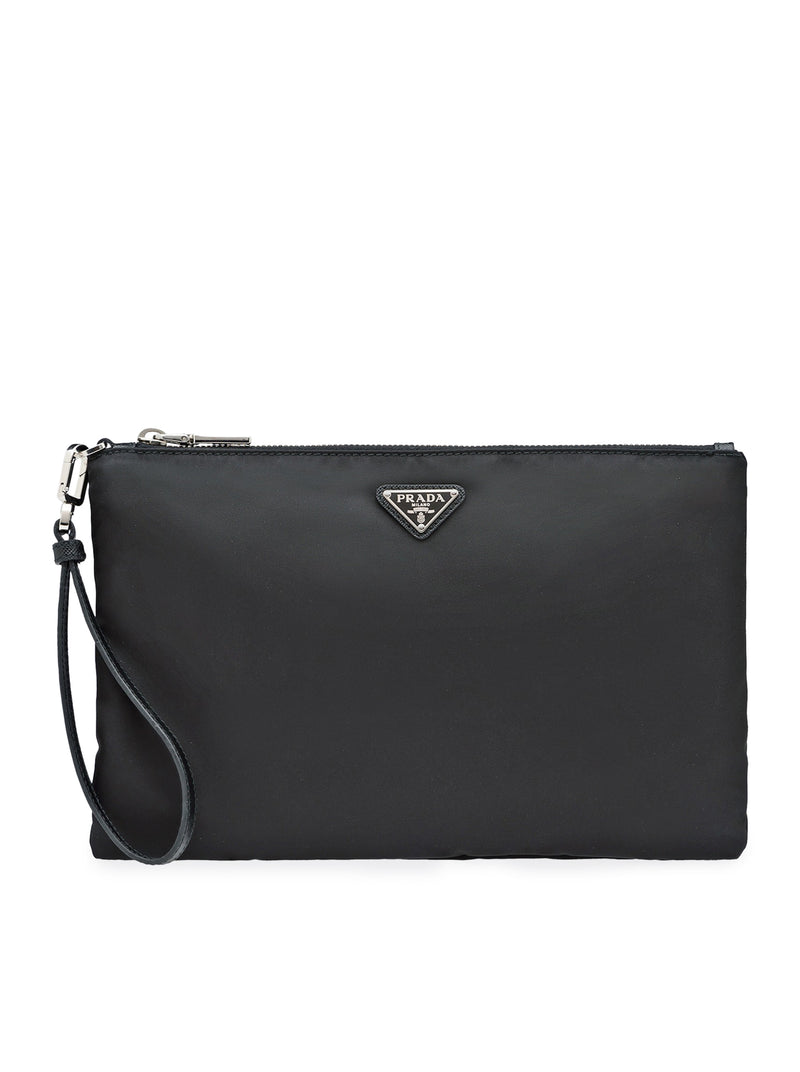 Prada Prada Men Re-Nylon Pouch In Saffiano