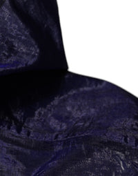 Dolce & Gabbana Dark Blue Cotton Hooded Men Raincoat Men's Jacket
