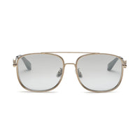 Roberto Cavalli Sunglasses Aviator Full Rim, Shiny Grey Gold Frame and Grey Gradient Lens SRC059M8FFX
