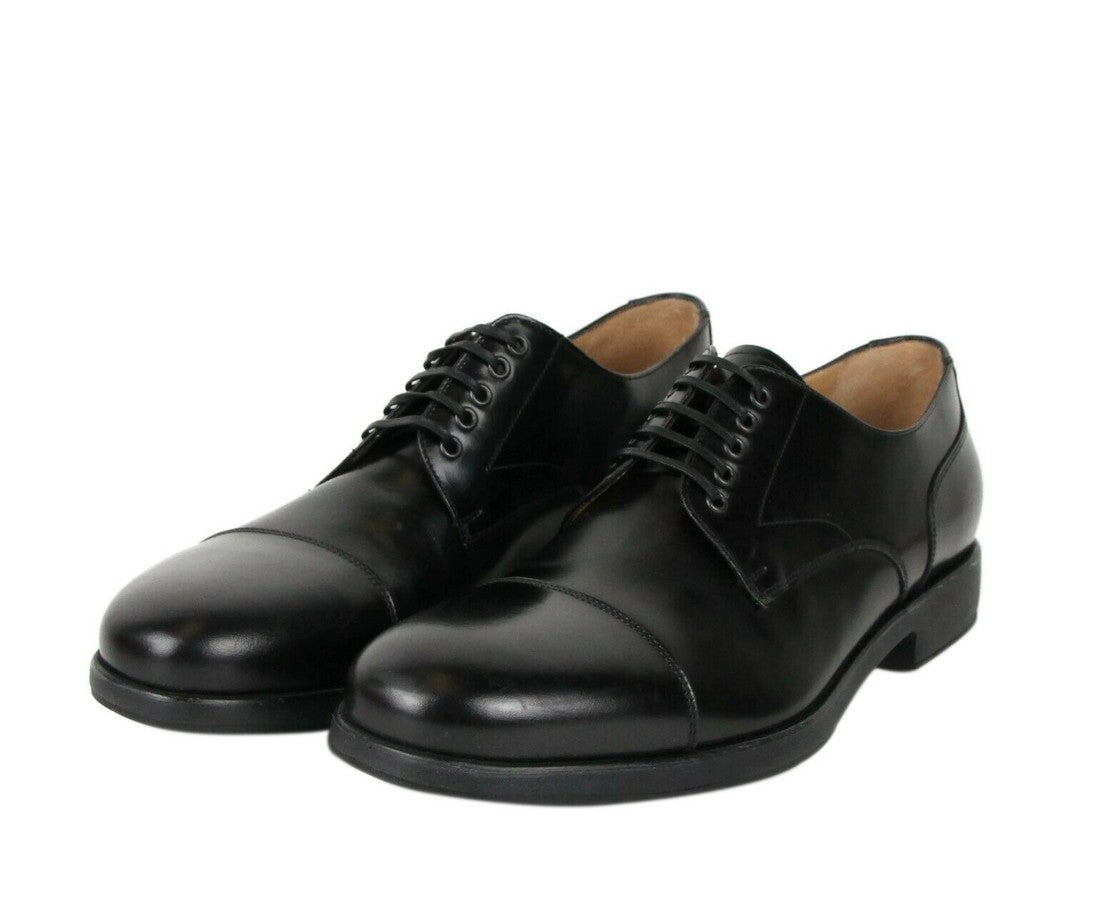 Salvatore Ferragamo Men's Larry Black Leather Oxford Dress Shoes