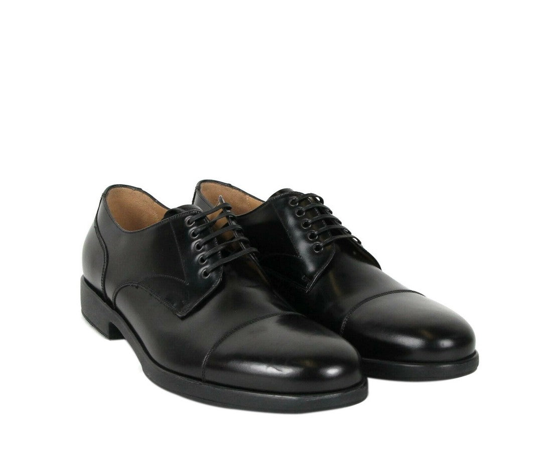 Salvatore Ferragamo Men's Larry Black Leather Oxford Dress Shoes