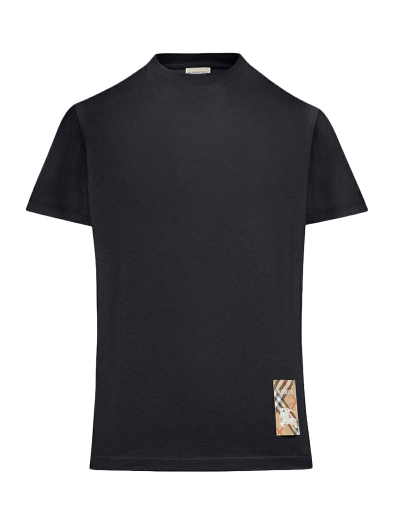 Burberry Women Cotton T-Shirt With Check Application