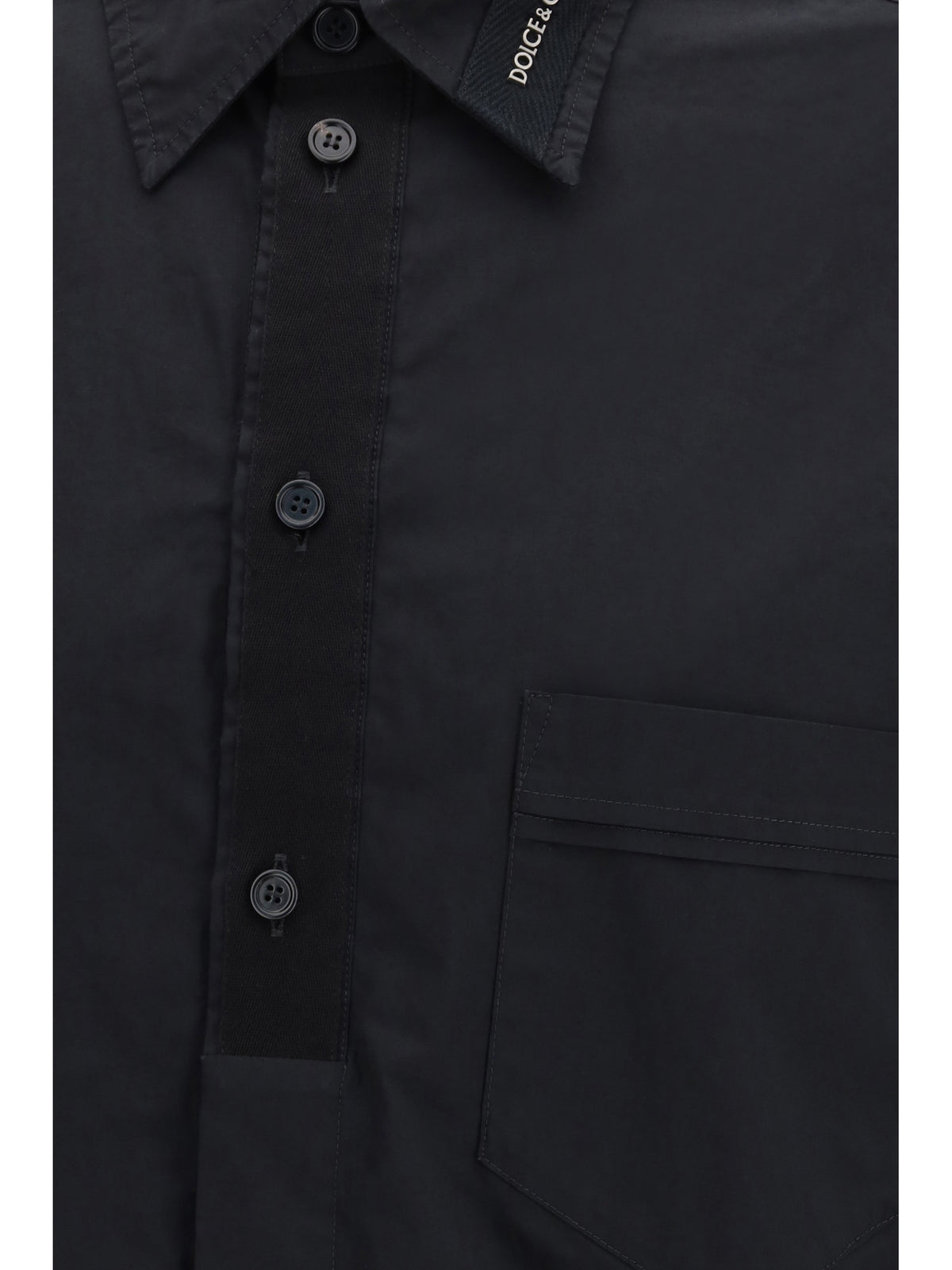 Dolce & Gabbana Men Cotton Shirt With Pockets