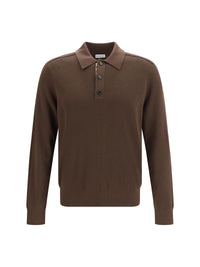Burberry Men Long-Sleeve Wool Polo