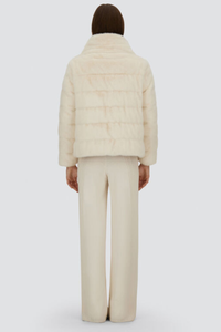 Herno Herno Women's Cappa In Lady Alternative Fur White