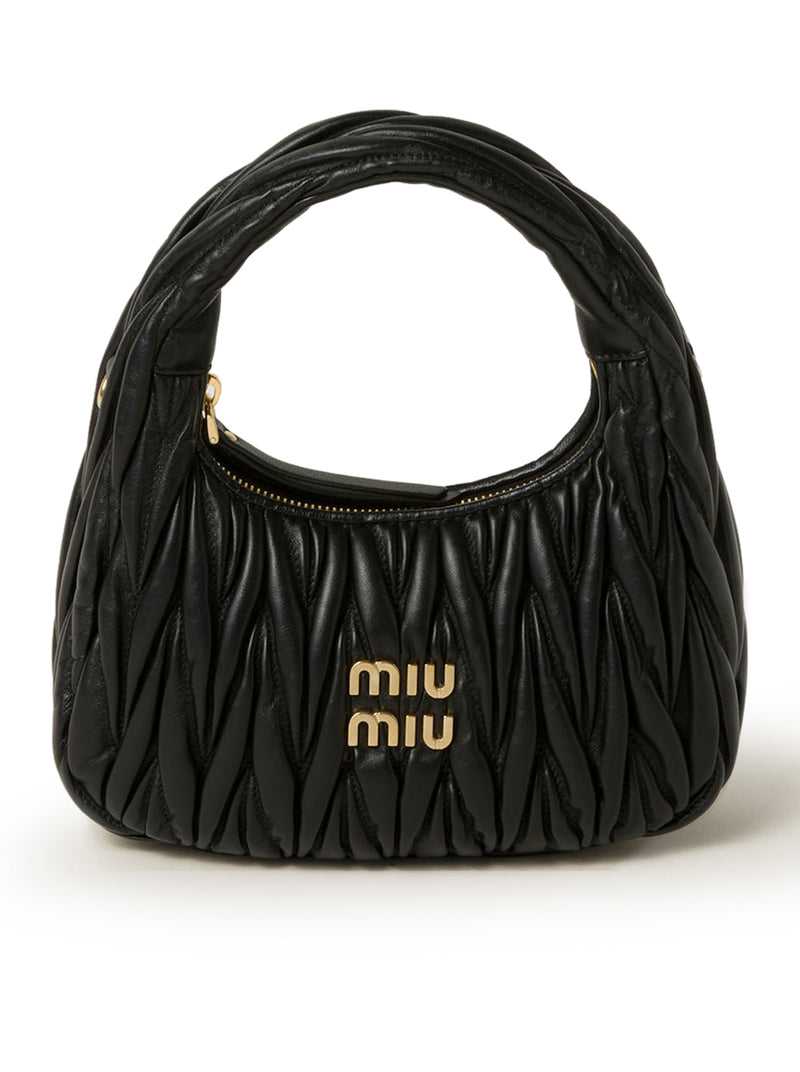 Miu Miu Miu Miu Women Wander Hobo Bag In Quilted Nappa