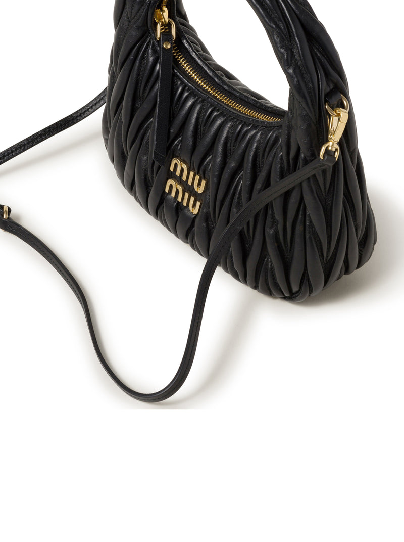 Miu Miu Miu Miu Women Wander Hobo Bag In Quilted Nappa