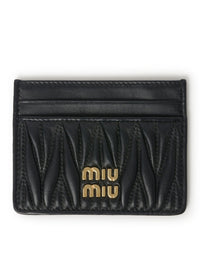 Miu Miu Miu Miu Women Nappa Matelasse Card Holder`