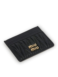 Miu Miu Miu Miu Women Nappa Matelasse Card Holder`