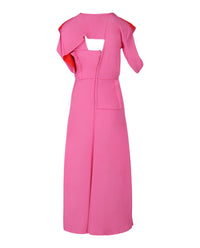 Bottega Veneta Womens Jersey Draped Midi Dress