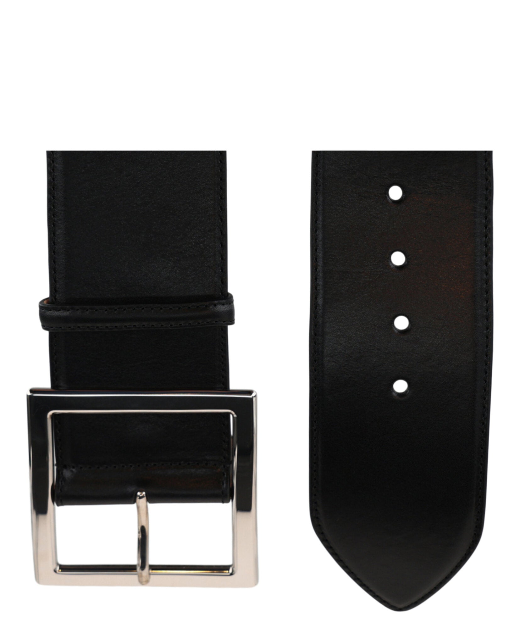 Alexander McQueen Womens Square Buckle Ecolux Belt