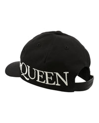 Alexander McQueen Mens Oversized Embroidered Baseball Cap