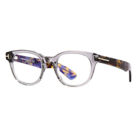 Tom Ford Eyeglasses Square Full Rim, Shiny Black Frame and Clear Blue Light Block Lens FT5807-B001