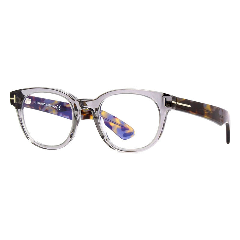 Tom Ford Eyeglasses Square Full Rim, Shiny Black Frame and Clear Blue Light Block Lens FT5807-B001