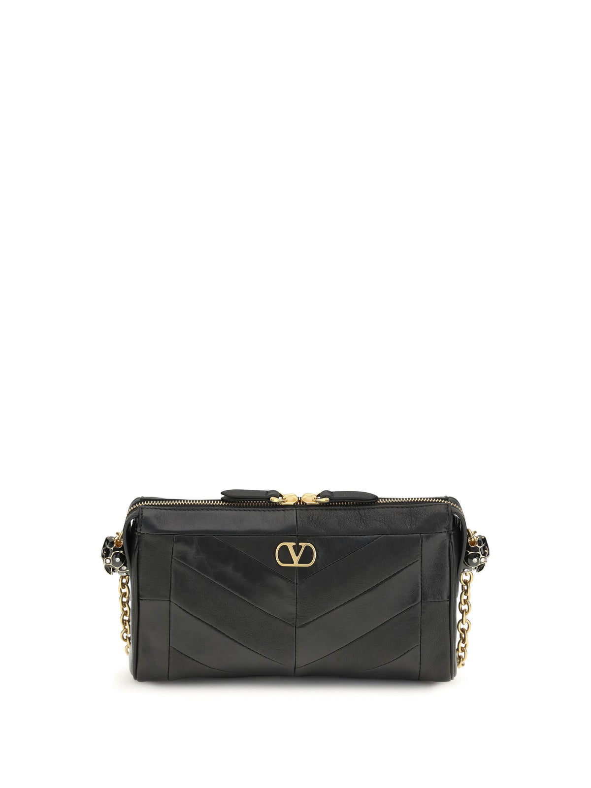 Valentino Garavani Women Small Panthea Chevron Nappa Shoulder Bag