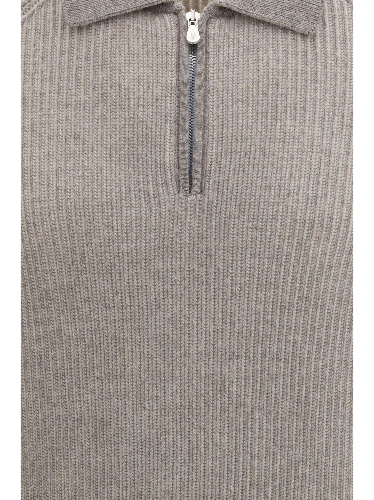 BRUNELLO CUCINELLI Brunello Cucinelli Men Cashmere Milano Stitch Polo Sweater With Zip