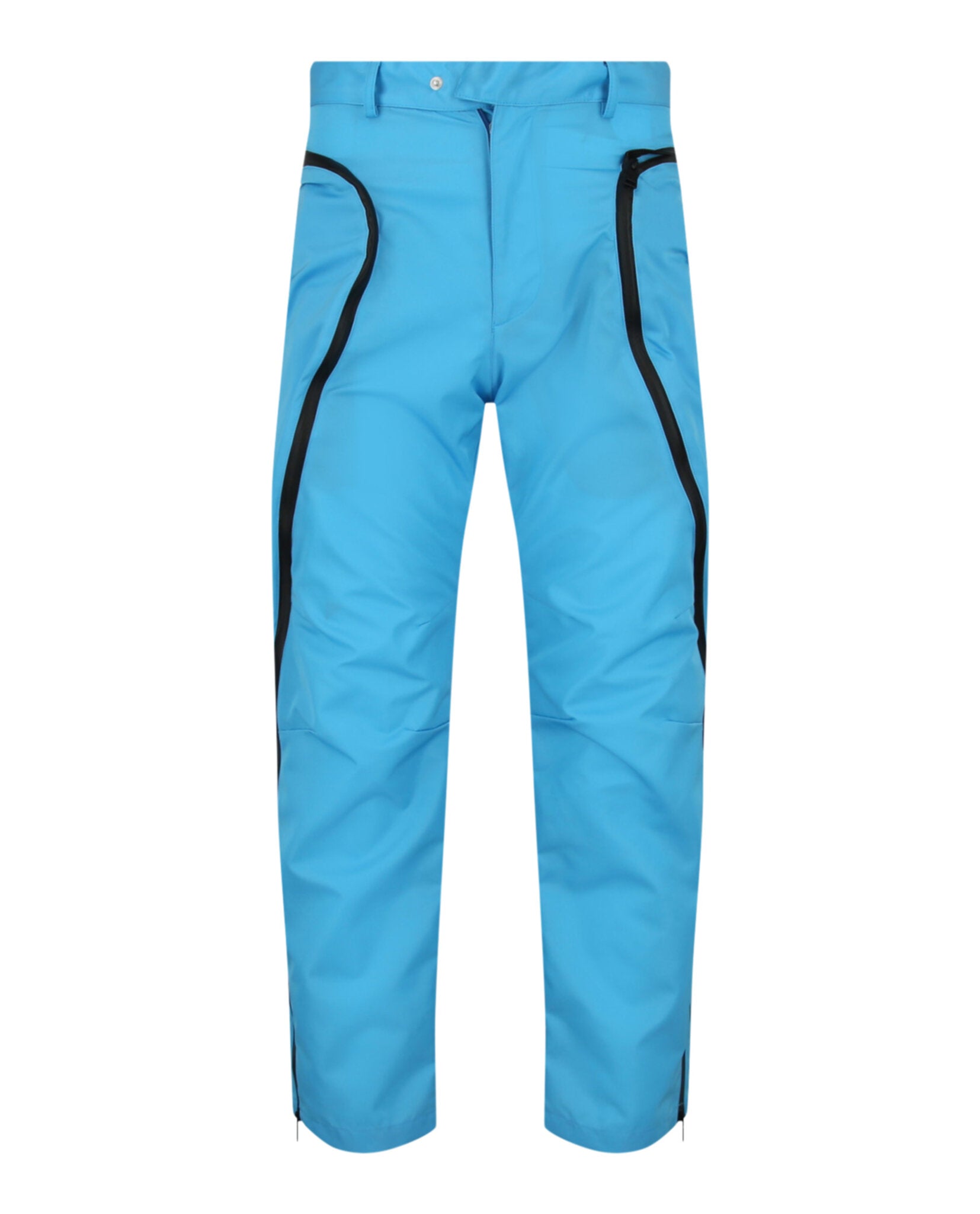 Bottega Veneta Mens Nylon Straight-Leg Pants Bright Blue
