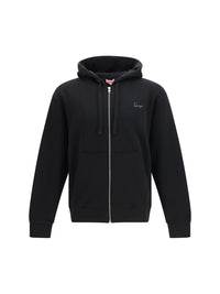 Kenzo Men Kenzio Signature Embroidered Cotton Zip Hoodie