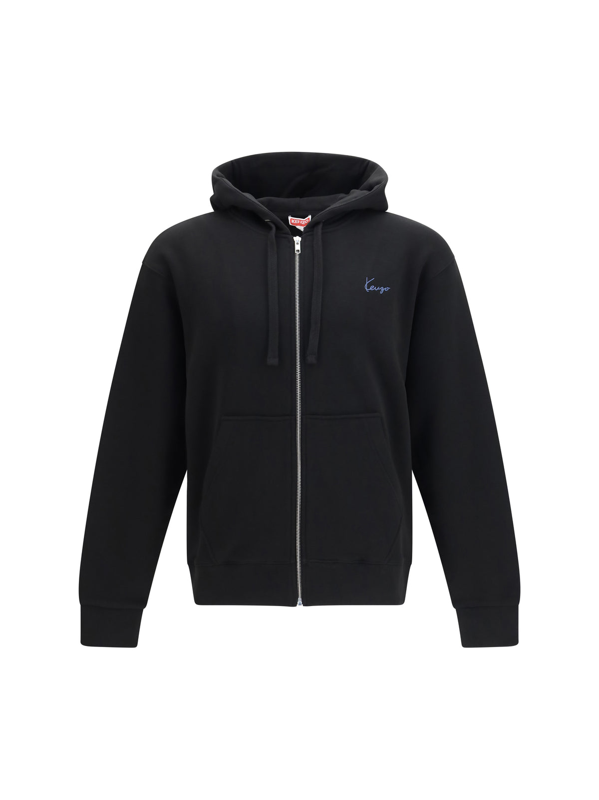 Kenzo Men Kenzio Signature Embroidered Cotton Zip Hoodie
