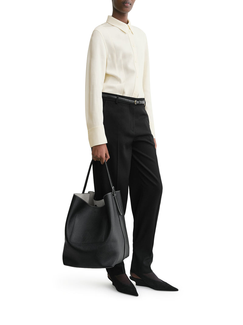 Toteme Toteme Women Belted Tote Bag In Hammered Calfskin