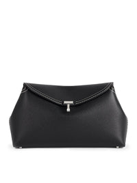 Toteme Toteme Women T-Lock Clutch Black Grain