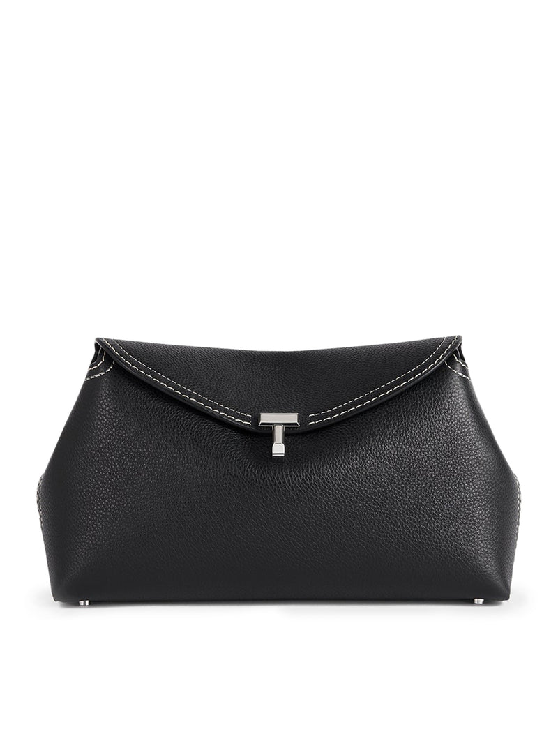 Toteme Toteme Women T-Lock Clutch Black Grain