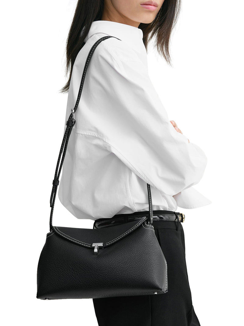 Toteme Toteme Women T-Lock Clutch Black Grain