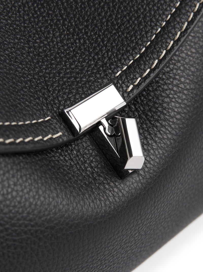 Toteme Toteme Women T-Lock Clutch Black Grain