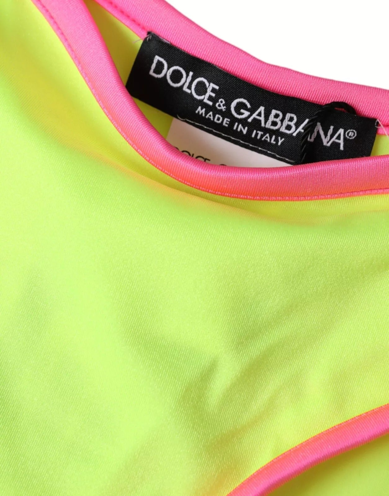 Dolce & Gabbana Yellow Pink Nylon Swimwear Bottom Beachwear Women's Bikini