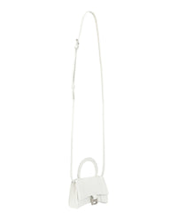 Balenciaga Womens Hourglass Xs Crocodile Embossed Top Handle Bag