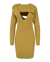 Bottega Veneta Womens Ribbed-Knit Dress