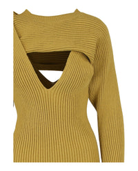 Bottega Veneta Womens Ribbed-Knit Dress