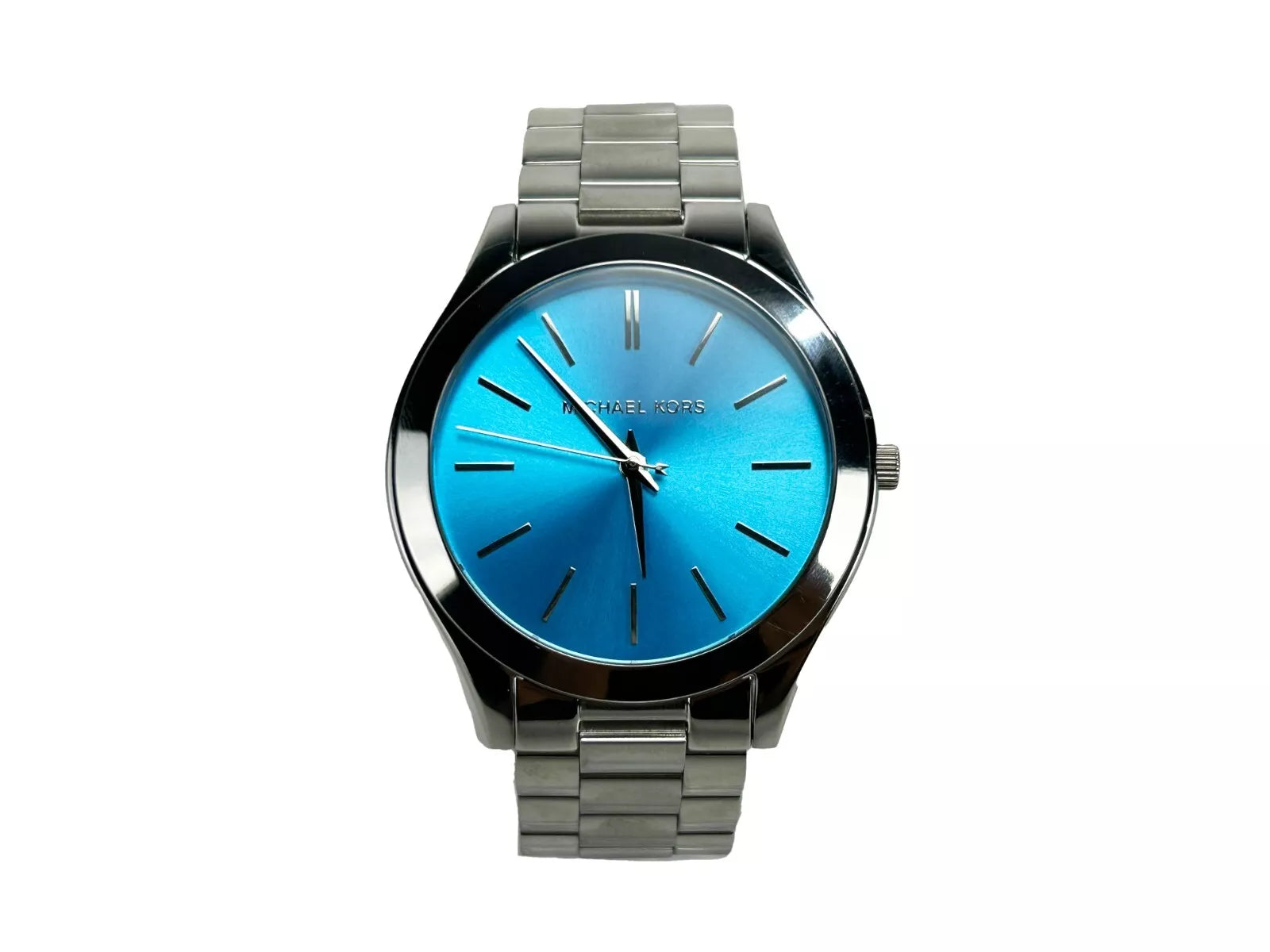 Michael Kors Michael Kors Slim Runway Stainless Steel Watch Blue Silver MK3292 NO Women's BOX