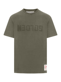 Golden Goose Deluxe Brand Men Short Sleeve T-Shirt With Logo Print