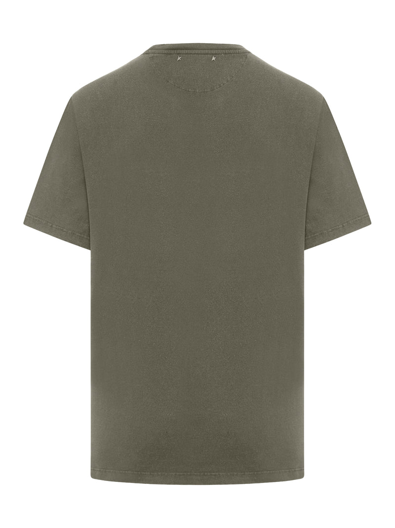 Golden Goose Deluxe Brand Men Short Sleeve T-Shirt With Logo Print