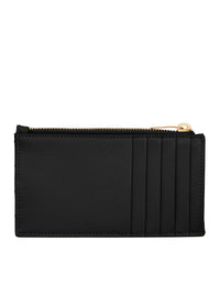 Saint Laurent Saint Laurent Women Cassandre Matelassé Fragments Card Holder With Zip In Powder Grain Embossed Leather