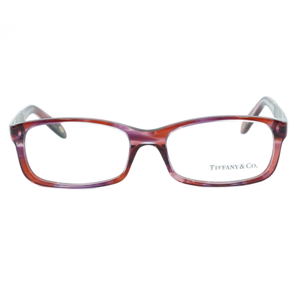Tiffany & Co. Tiffany & Co. Eyeglasses Rectangle Full Rim, Marble Red/Silver Frame and Clear Demo Lenses Lens TF2071B8144