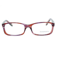 Tiffany & Co. Tiffany & Co. Eyeglasses Rectangle Full Rim, Marble Red/Silver Frame and Clear Demo Lenses Lens TF2071B8144