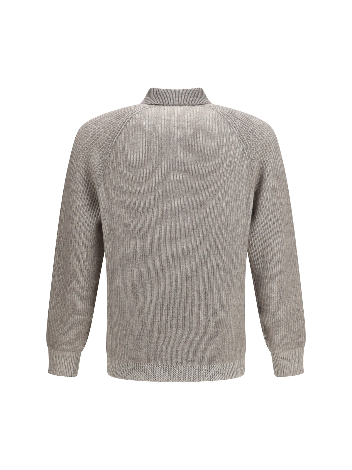 BRUNELLO CUCINELLI Brunello Cucinelli Men Cashmere Milano Stitch Polo Sweater With Zip