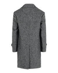 Slowear Mens Monterdoro Herringbone Double-Breasted Coat
