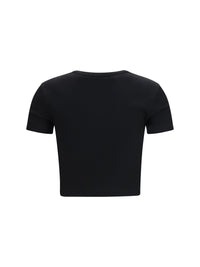 FENDI Fendi Women Cropped Ribbed Cotton T-Shirt