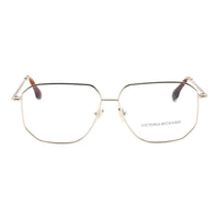 Victoria Beckham Eyeglasses Geometric Full Rim, Silver Frame and Clear Demo Lenses Lens VB2115040