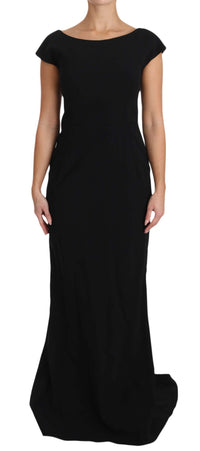 Dolce & Gabbana Black Stretch Fit Flare Gown Women's Maxi