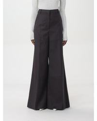 Stella Mccartney Wide Leg Trousers Recycled Wool Blend Women Brown Pants