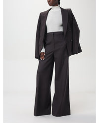 Stella Mccartney Wide Leg Trousers Recycled Wool Blend Women Brown Pants
