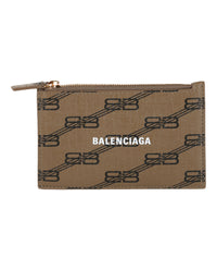 Balenciaga Mens BB Monogram Coated Canvas Card Holder